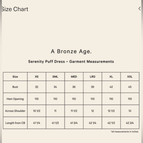 A Bronze Age Serenity Puff Sleeve Dress M - Picture 7 of 7